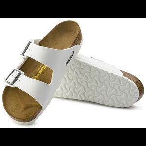 Birkenstock Arizona White Sandals